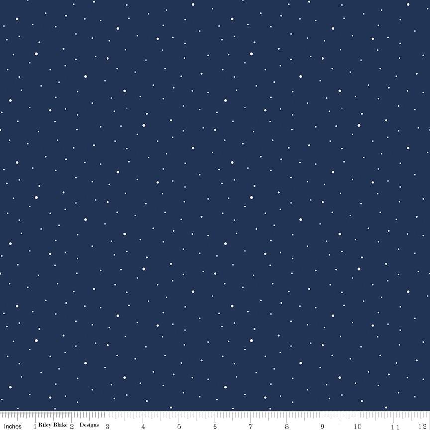 Dapple Dot Navy Fat Quarter - Image 2