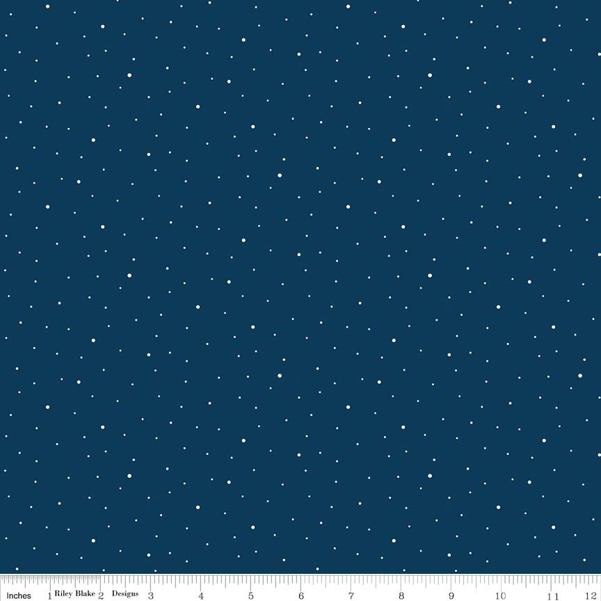 Dapple Dot Oxford Blue Fat Quarter - Image 2