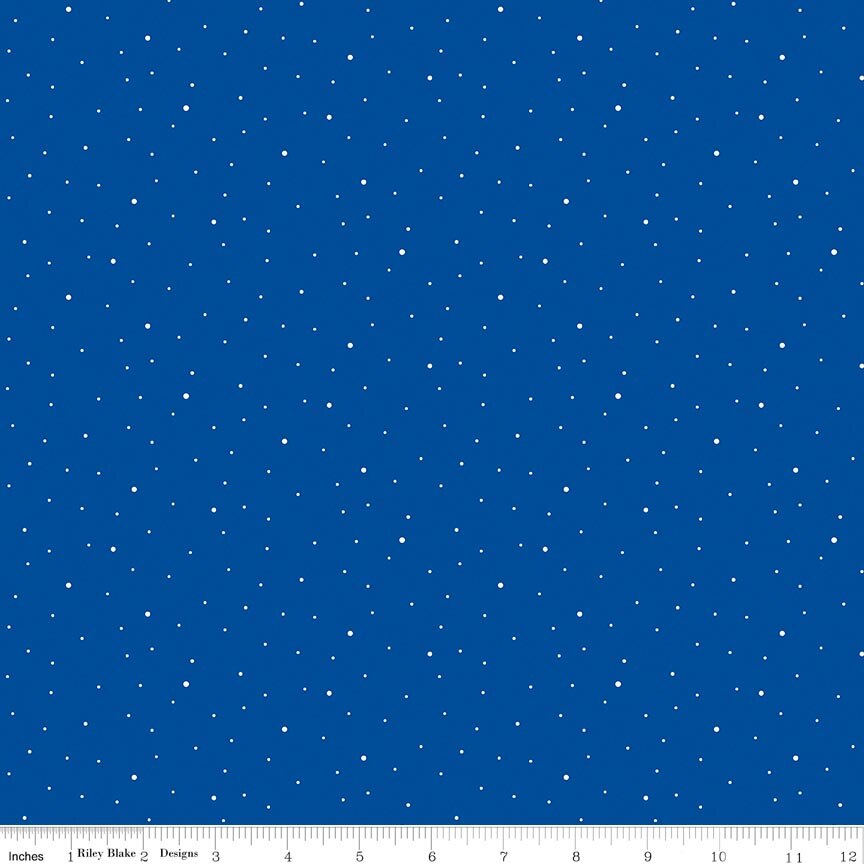 Dapple Dot Royal Blue Fat Quarter - Image 2