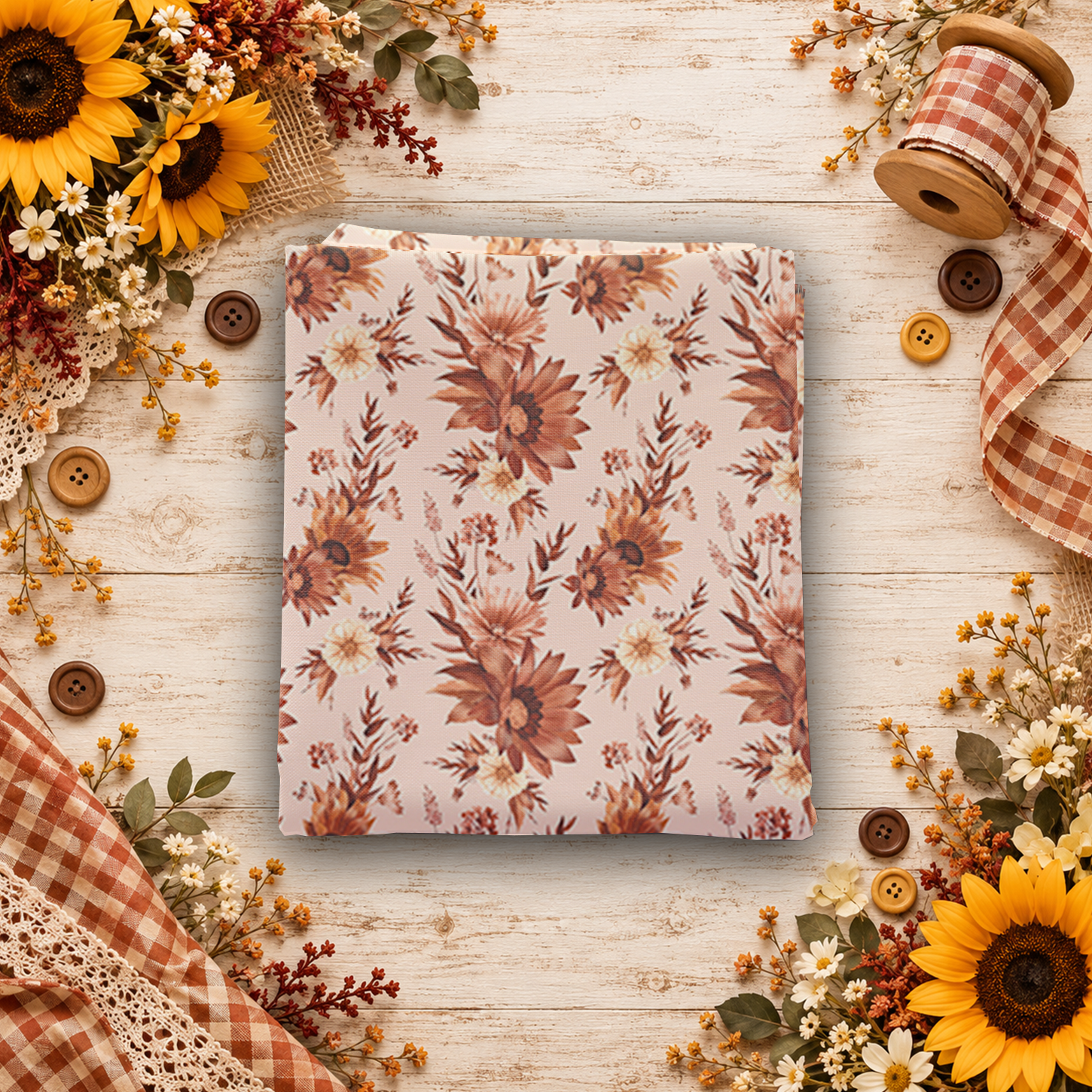 Harvest on the Prairie Floral Latte Fat Quarter
