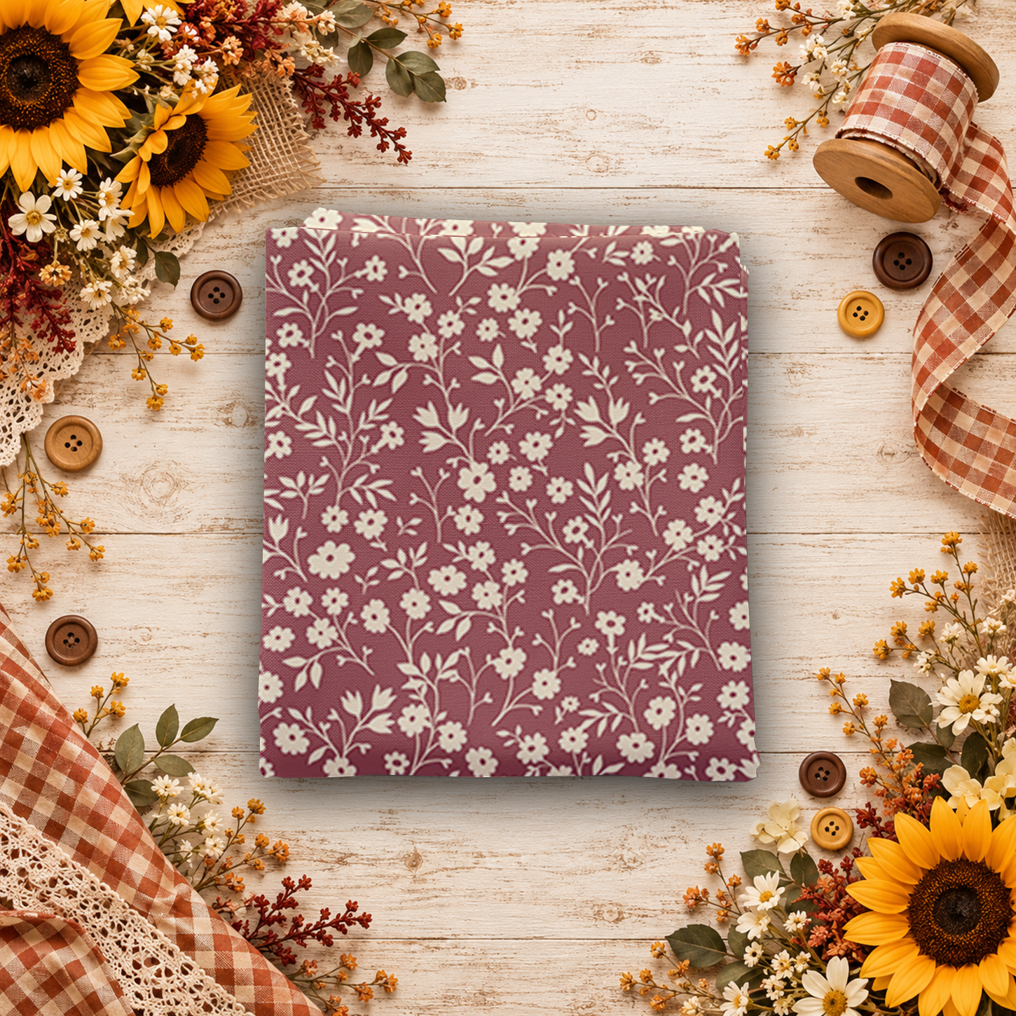 Harvest on the Prairie Ditsy Wine Fat Quarter