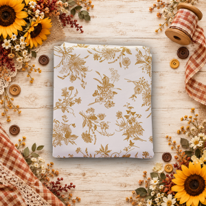 Harvest on the Prairie Wildflowers Brown Fat Quarter