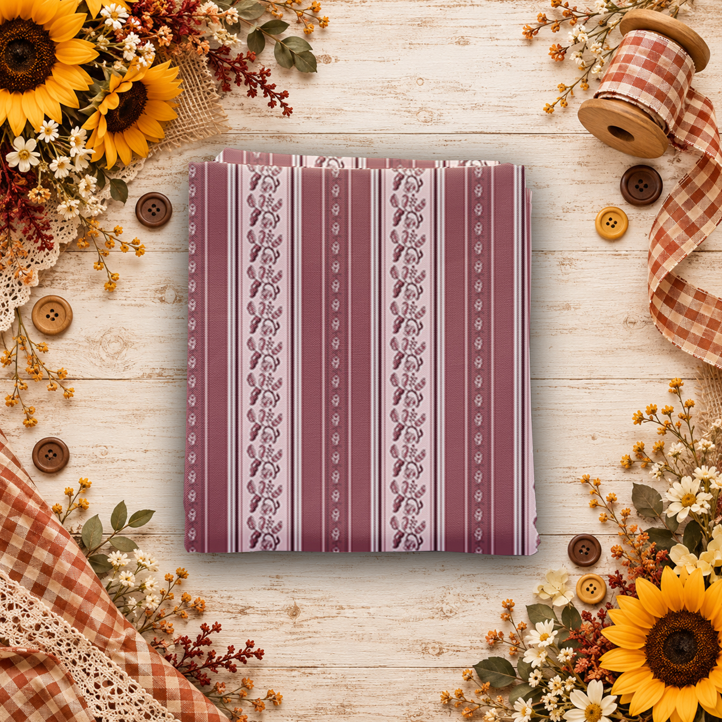 Harvest on the Prairie Stripe Wine Fat Quarter