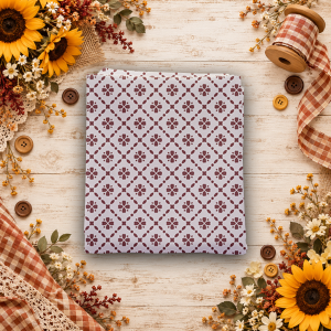 Harvest on the Prairie Floral Geo Wine Fat Quarter