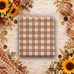 Harvest on the Prairie Plaid Brown Fat Quarter