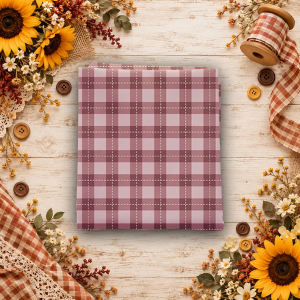 Harvest on the Prairie Plaid Wine Fat Quarter