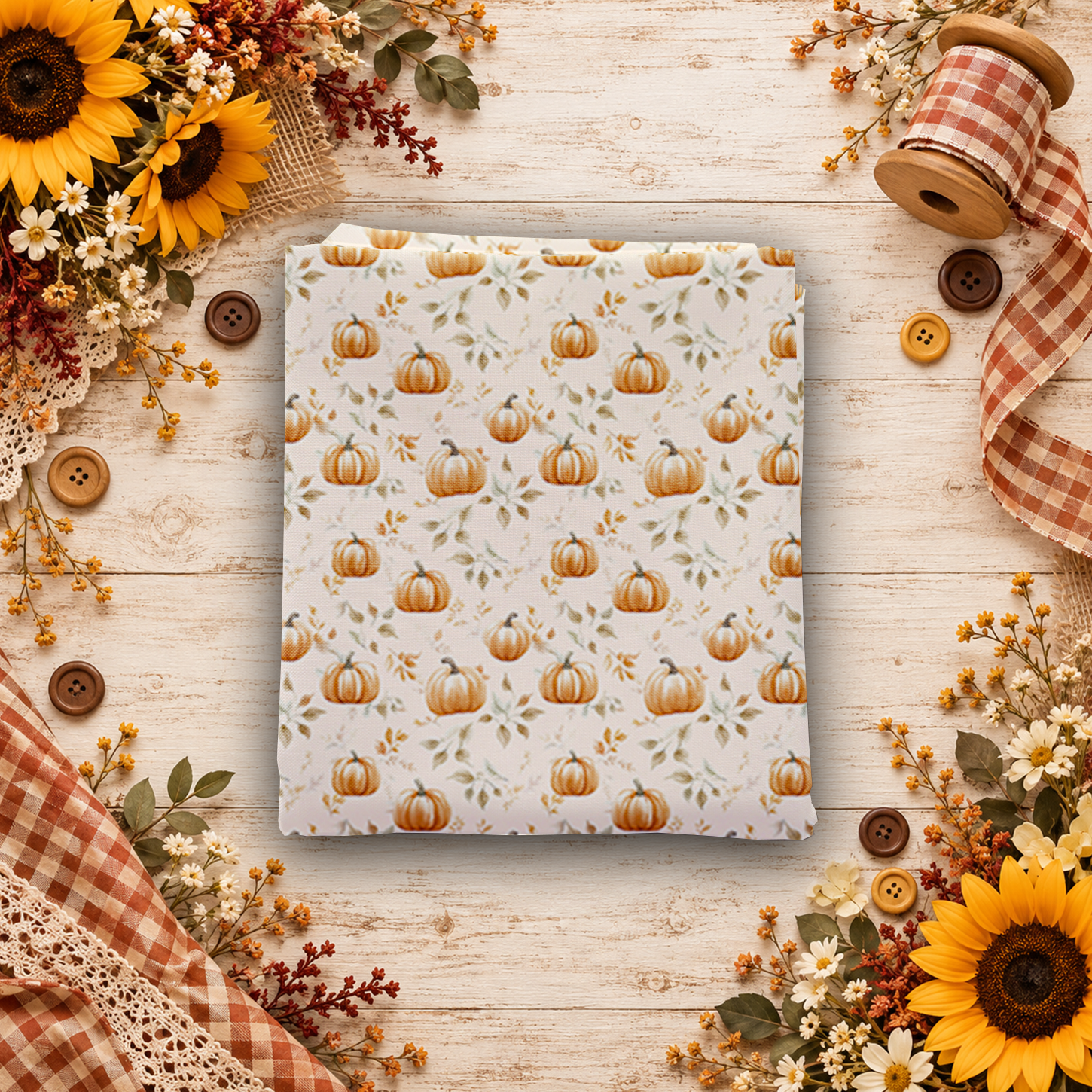 Harvest on the Prairie Pumpkin Cream Fat Quarter