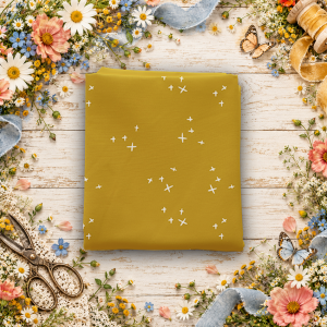 Petals & Hazel Scatter Butterscotch Fat Quarter