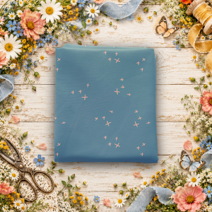 Petals & Hazel Scatter Blue Fat Quarter