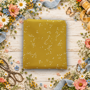Petals & Hazel Hearts Butterscotch Fat Quarter