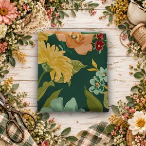 Worth Repeating Main Dark Green Fat Quarter