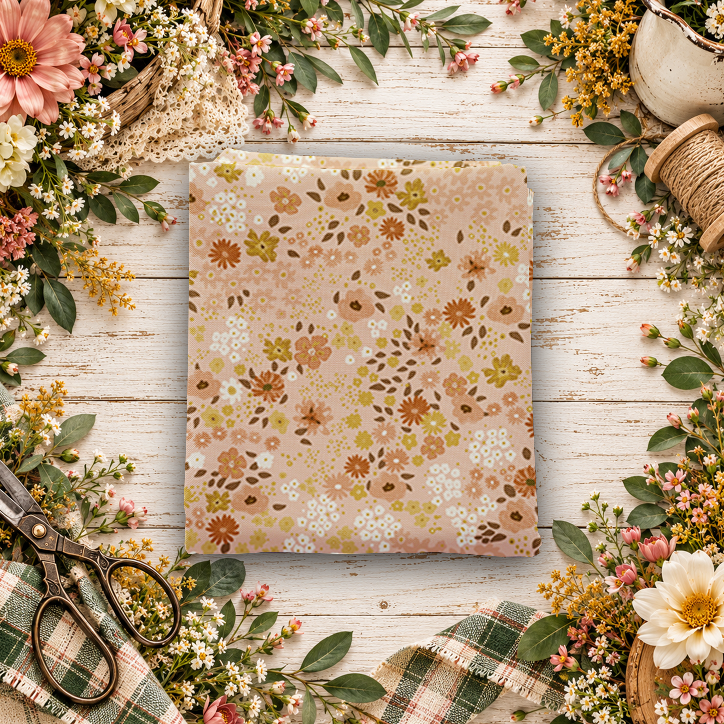 Worth Repeating Flower Garden Blush Fat Quarter