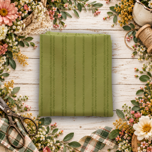 Worth Repeating Stripes Green Fat Quarter
