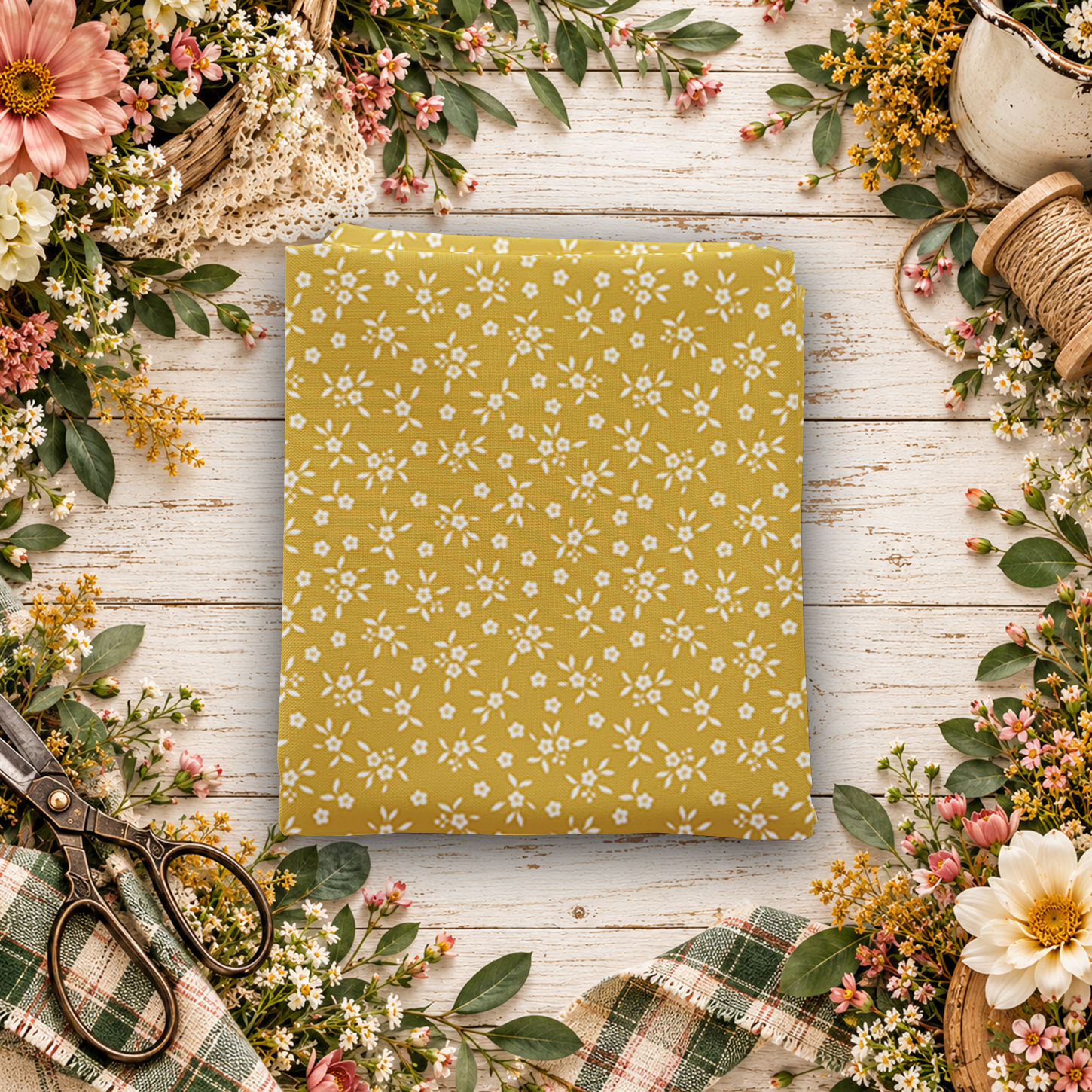 Worth Repeating Ditsy Gold Fat Quarter