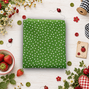 Little Ladybug Dots Green Fat Quarter