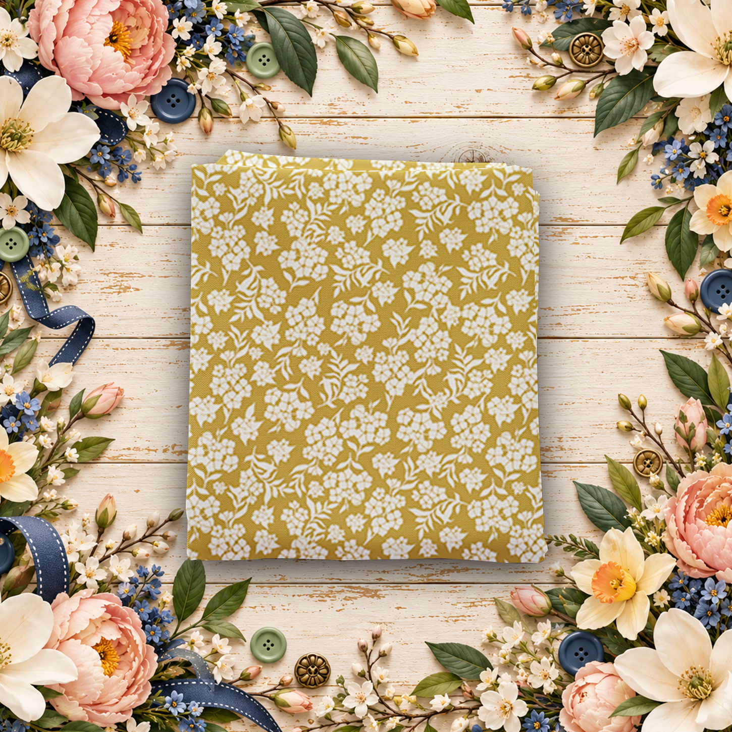 Before the Bloom Viola Gold Fat Quarter