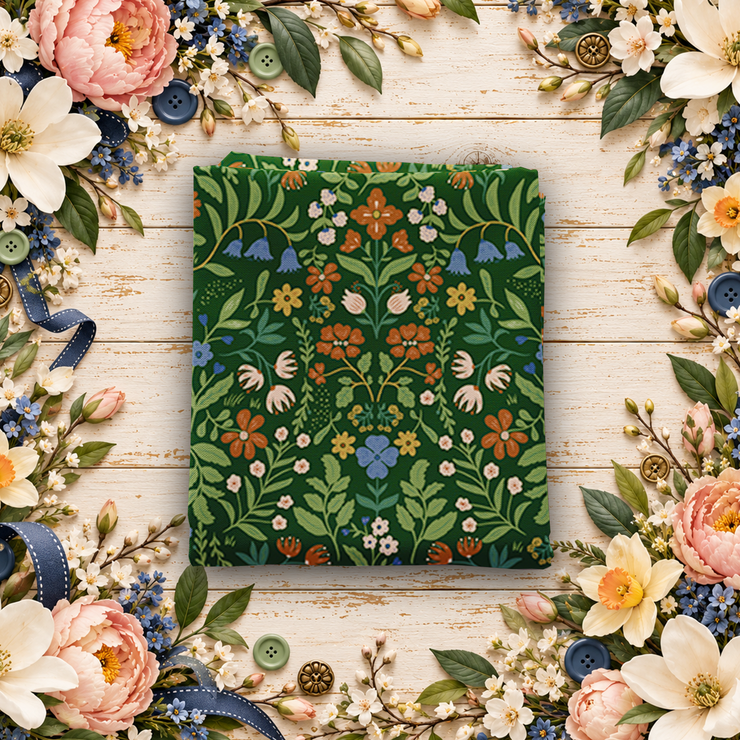 Before the Bloom Iris Pine Fat Quarter