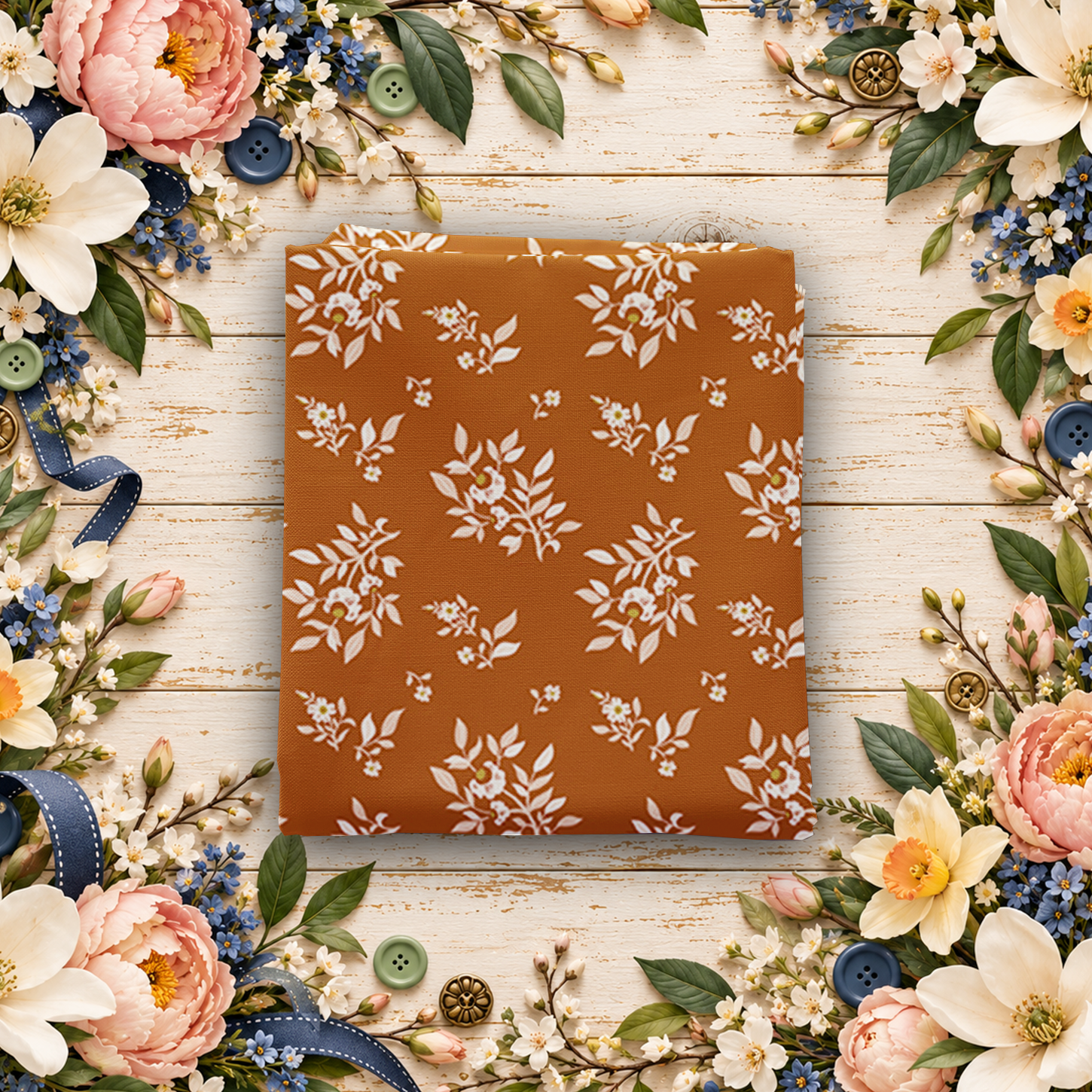 Before the Bloom Juniper Rust Fat Quarter