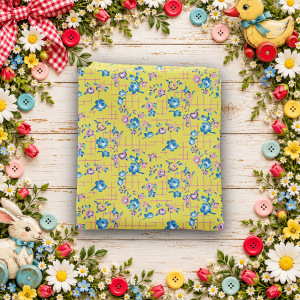 Dear Sweethearts Apron Grid Yellow Fat Quarter
