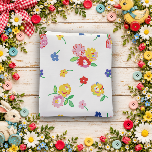 Dear Sweethearts Floral Toss White Fat Quarter
