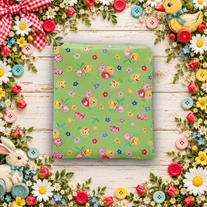 Dear Sweethearts Calico Green Fat Quarter