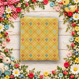 Dear Sweethearts Pinwheels Yellow Fat Quarter
