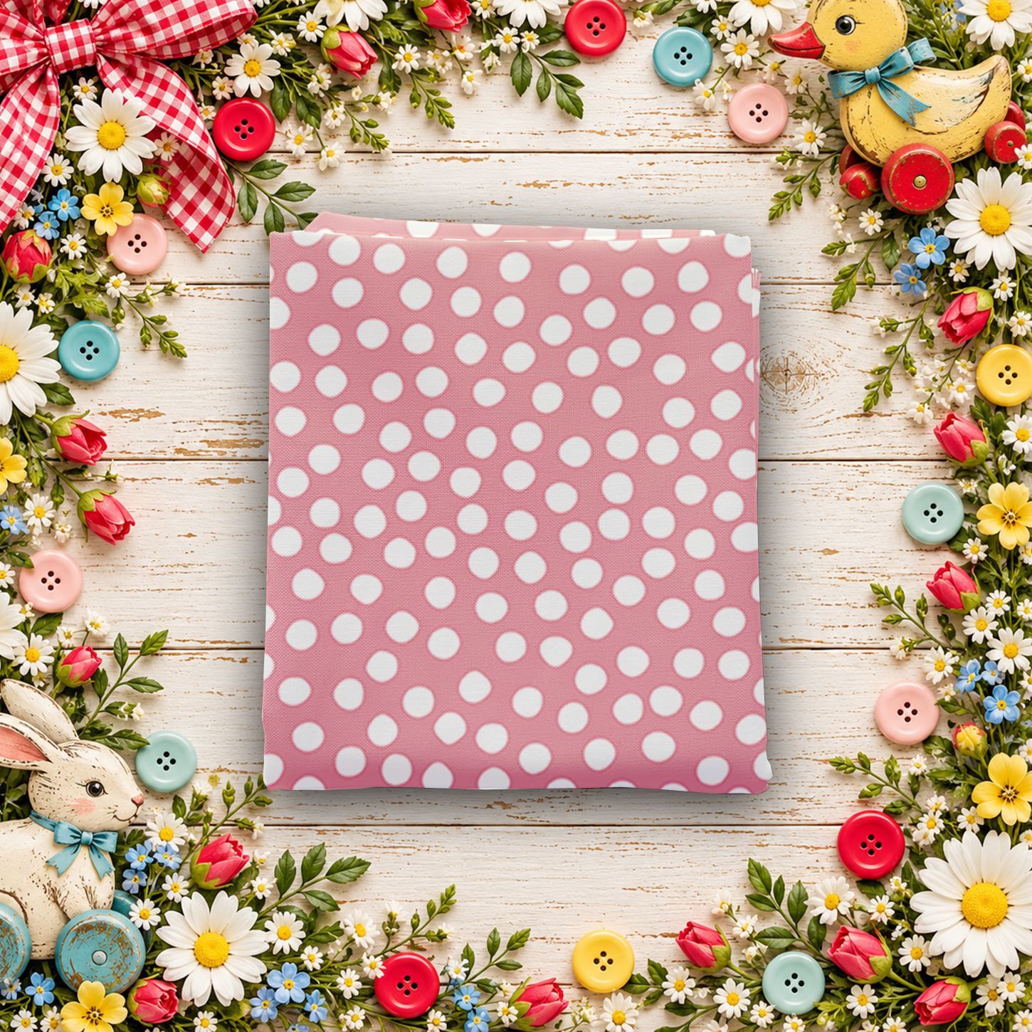 Dear Sweethearts Scramble Dots Pink Fat Quarter