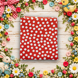 Dear Sweethearts Scramble Dots Red Fat Quarter
