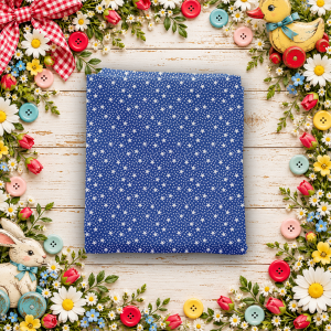 Dear Sweethearts Star Dots Navy Fat Quarter