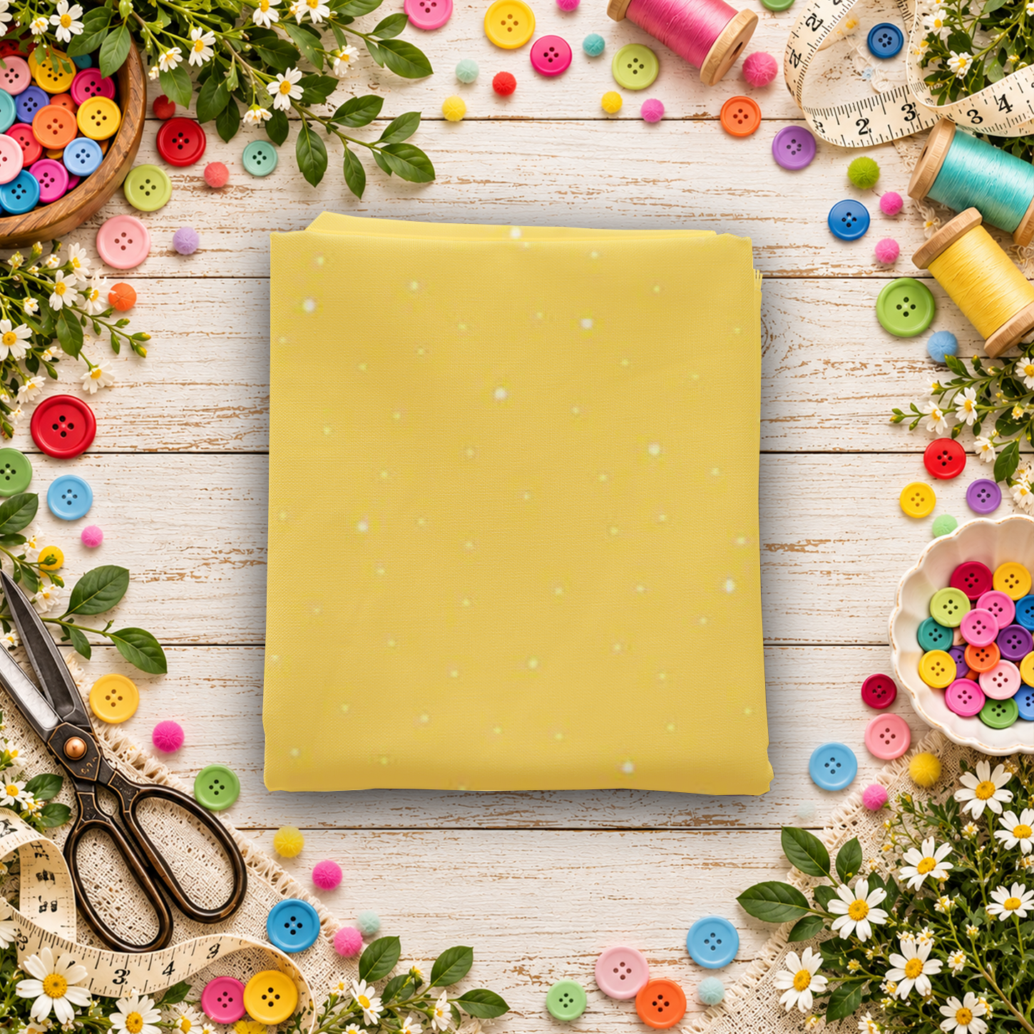 Dapple Dot Buttercream Fat Quarter