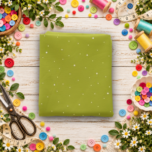 Dapple Dot Asparagus Fat Quarter