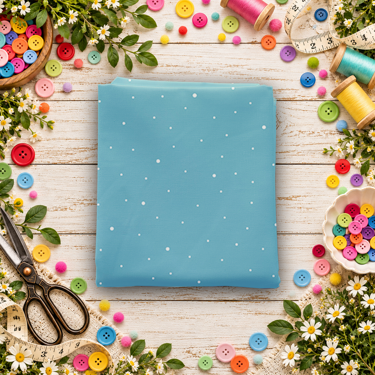 Dapple Dot Cornflower Fat Quarter