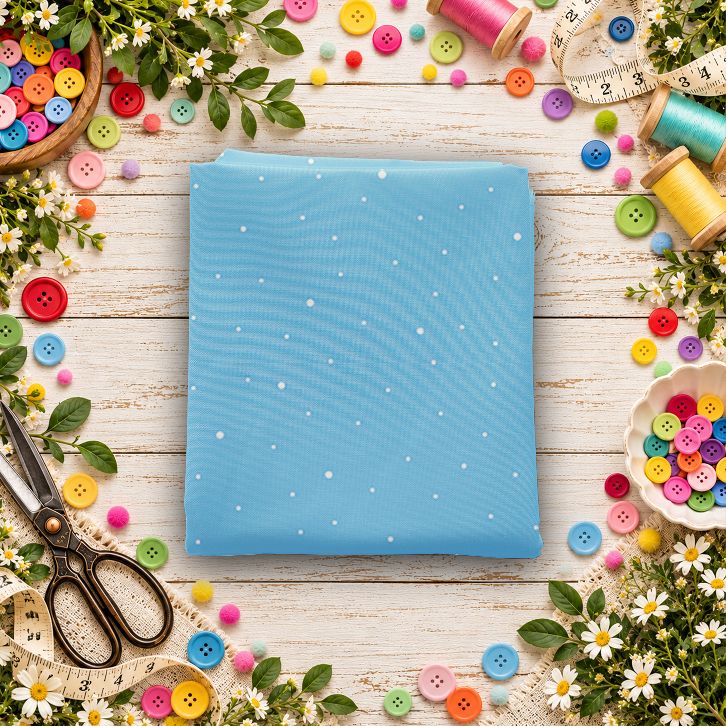 Dapple Dot Boy Blue Fat Quarter