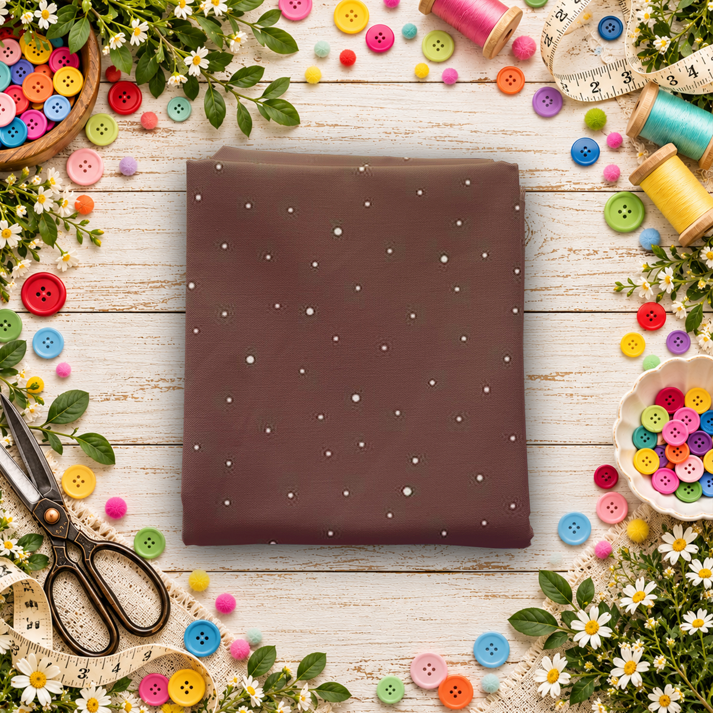 Dapple Dot Raisin Fat Quarter